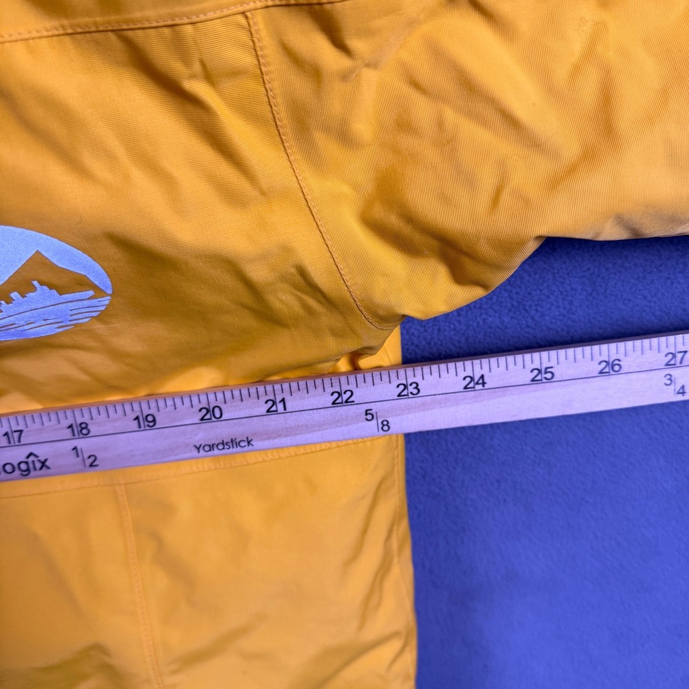 Quark Expeditions Parka Jacket Mens Small Yellow Hooded Fleece Lined Heavyweight - Picture 13 of 15